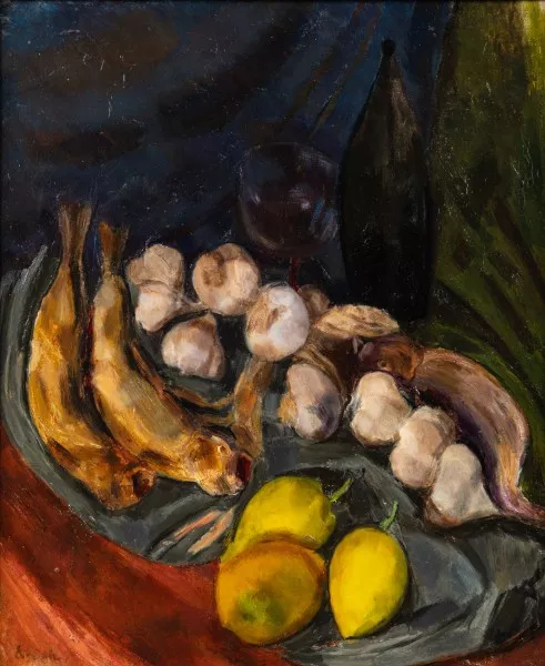 Nature morte aux citrons et à la bouteille